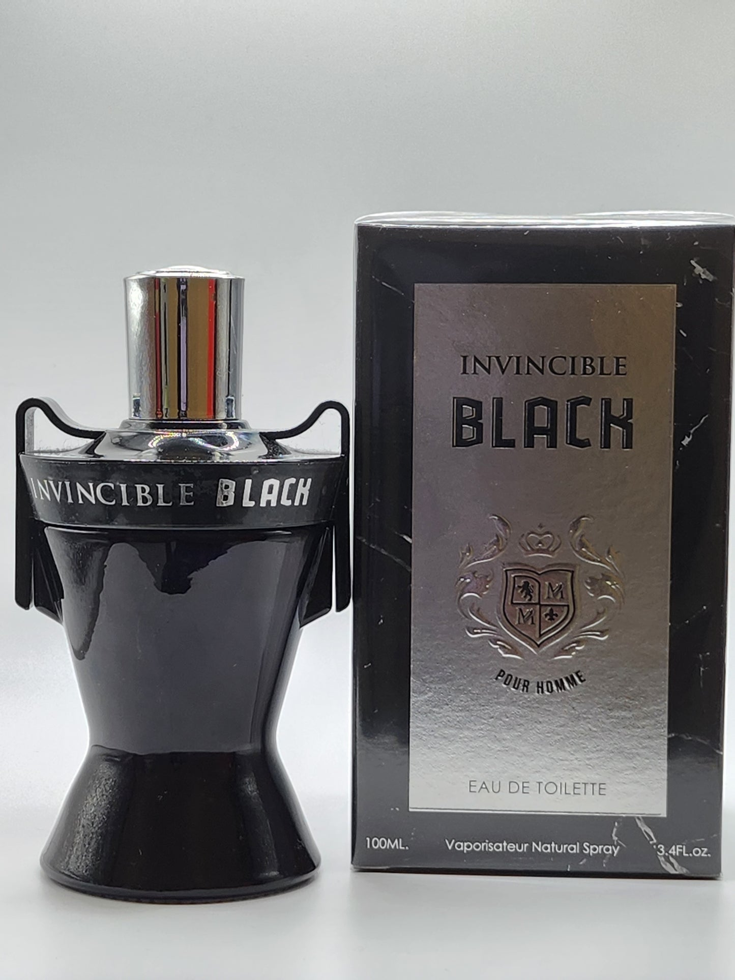 INVINCIBLE BLACK Cologne For Men EDT 3.4oz/100ml