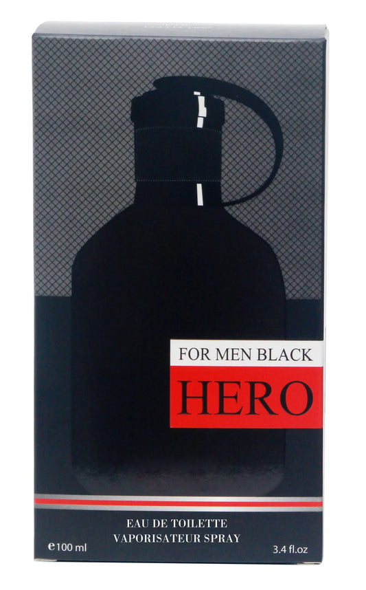 HERO FOR MEN Black Cologne EDT 3.4oz/100ml