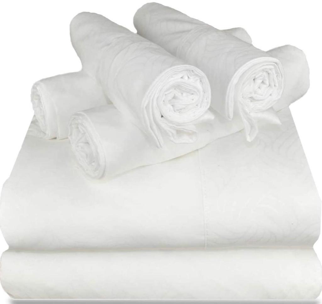 Deluxe Bed Sheet Set: Ultra-Soft, Deep Pocket, Hypoallergenic, 4 Pillowcases