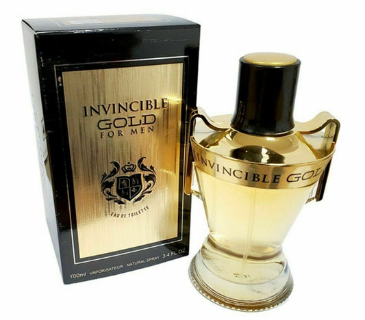 INVINCIBLE GOLD Cologne For Men EDT 3.4 Oz/100ml